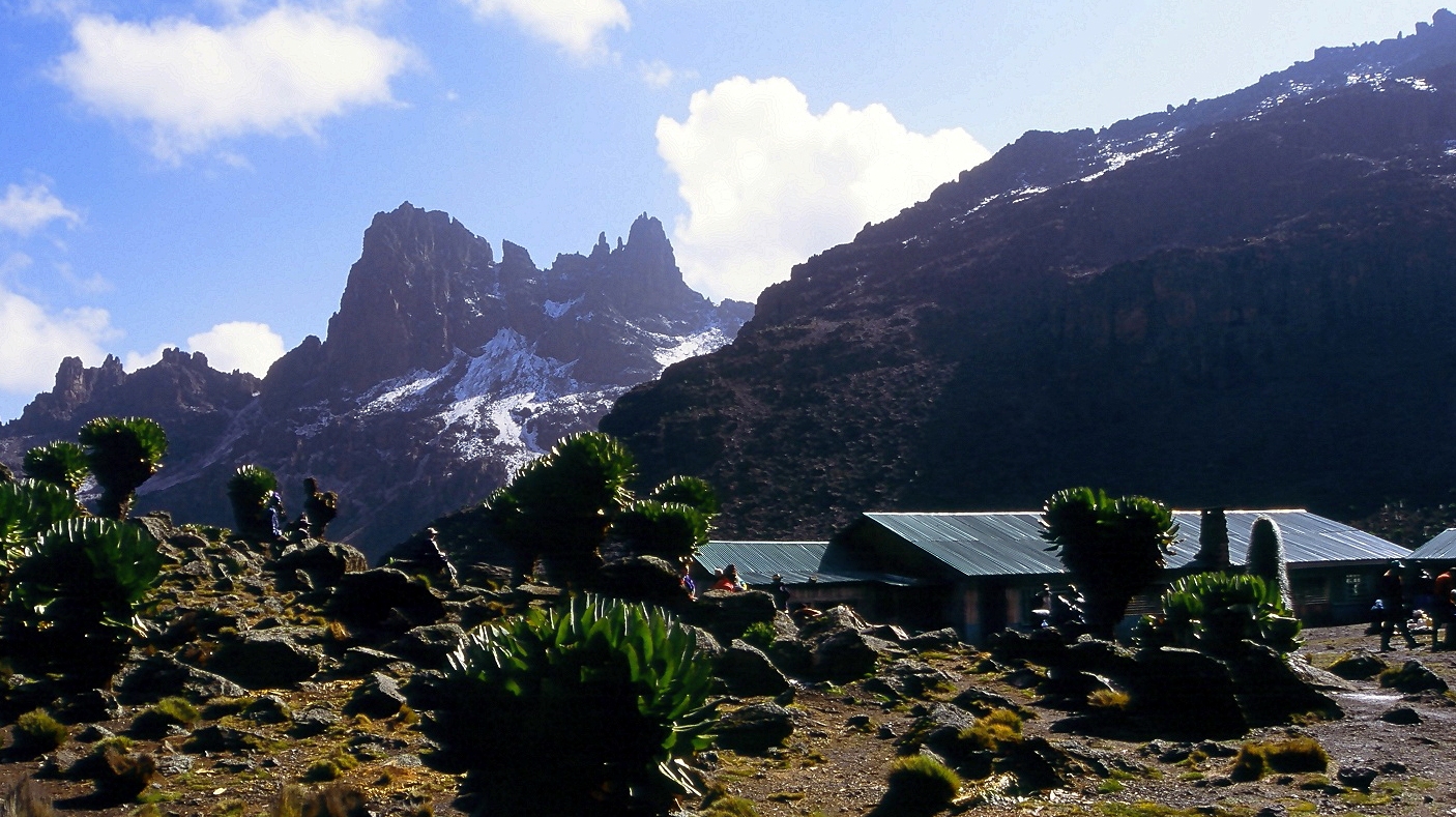 Old Moses - Shipton camp (4200m). on Mt Kenya Trekking Sirimon to Chogoria